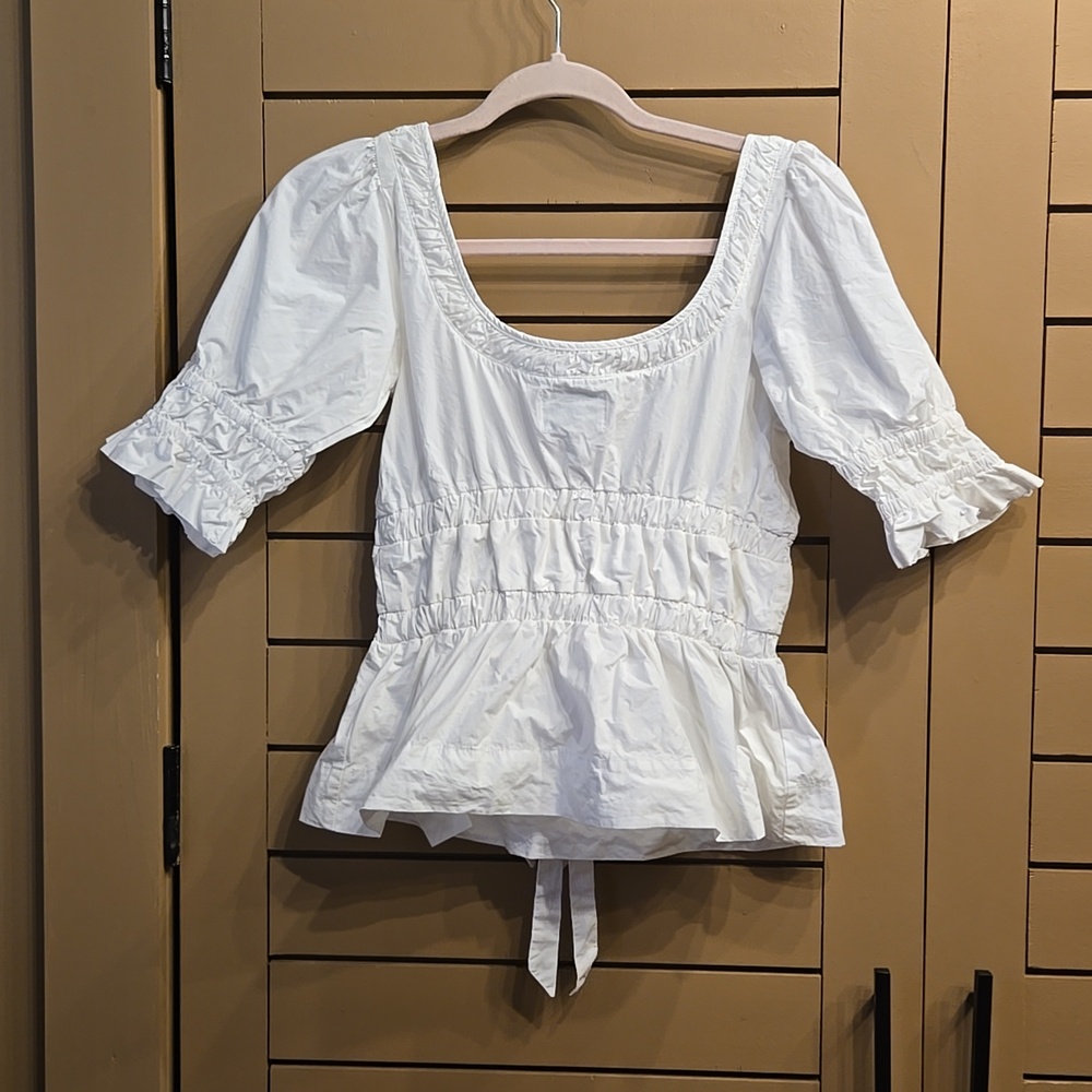 Damson Madder Bianca Ruffle Bow Blouse EU Size 8/ US Size 4 - Picture 8 of 11